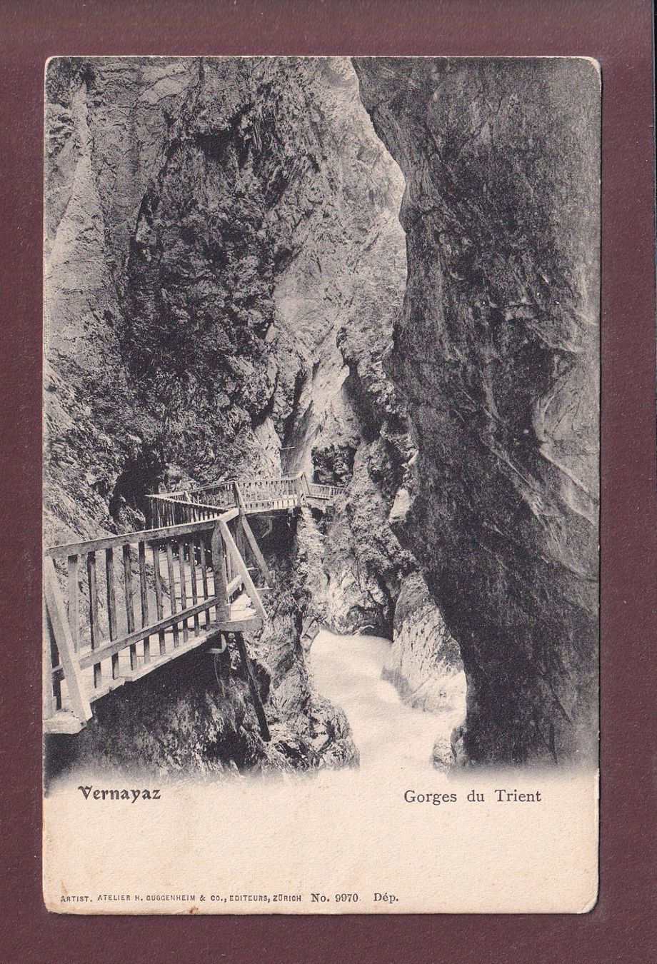 Ansichtskarten: Vernayaz - GORGES DU TRIENT – Gebraucht aus Pully von nicecards