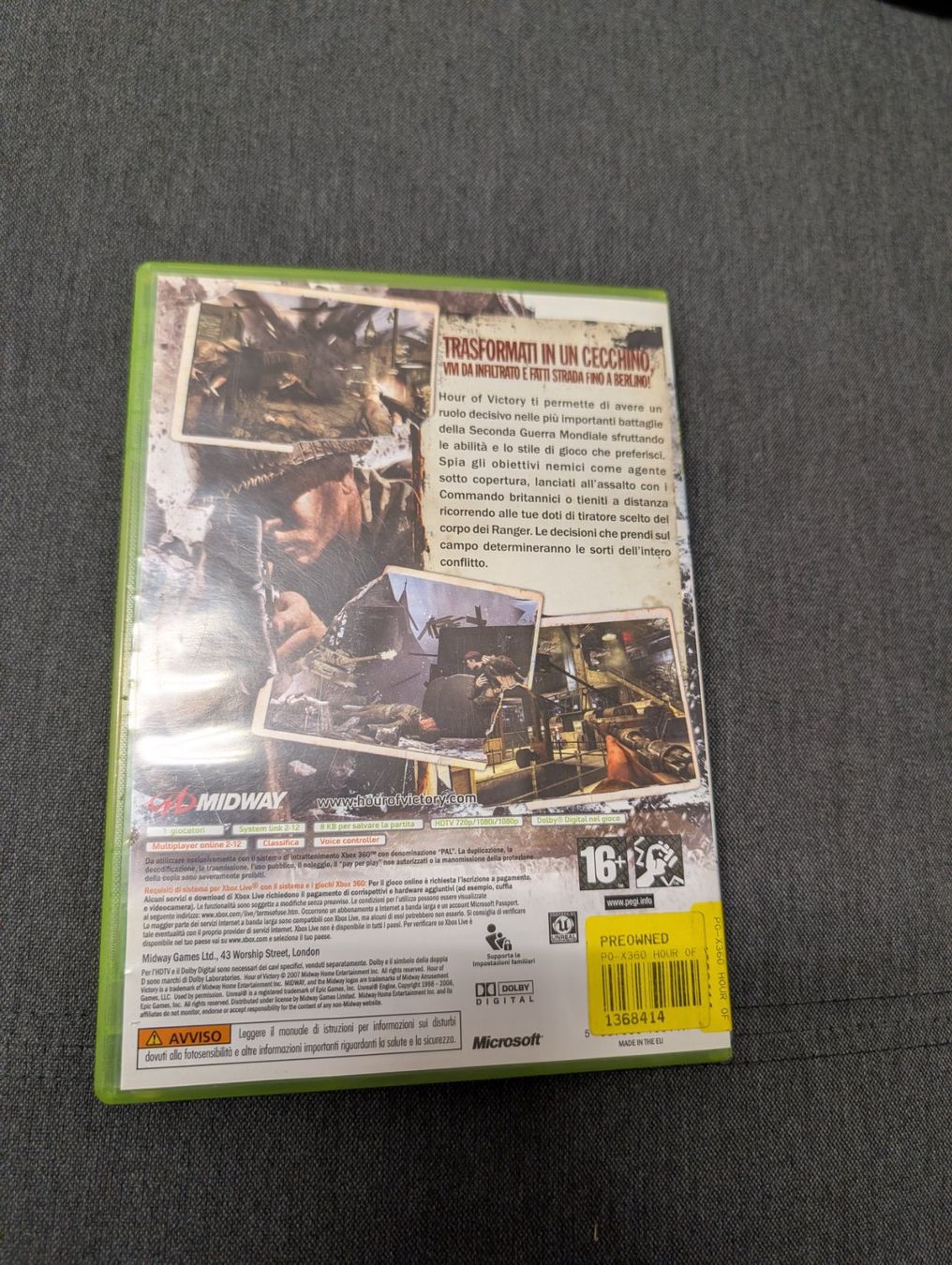 Giochi: Hour of Victory Microsoft xbox 360 – Usato da Giubiasco venduto da Ticinerd 1
