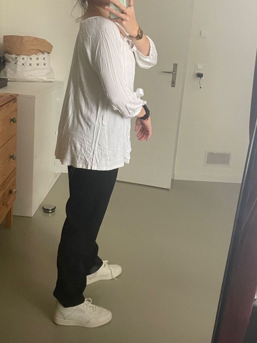 Top: weite weisse Bluse Gr S / Blouse blanche ample – Nuovo (secondo la descrizione) da Zürich venduto da AnnaSa 3