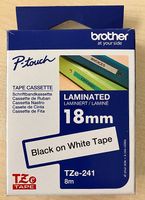 Schriftbandkassette Brother P-Touch TZe-241 18mm Black/White