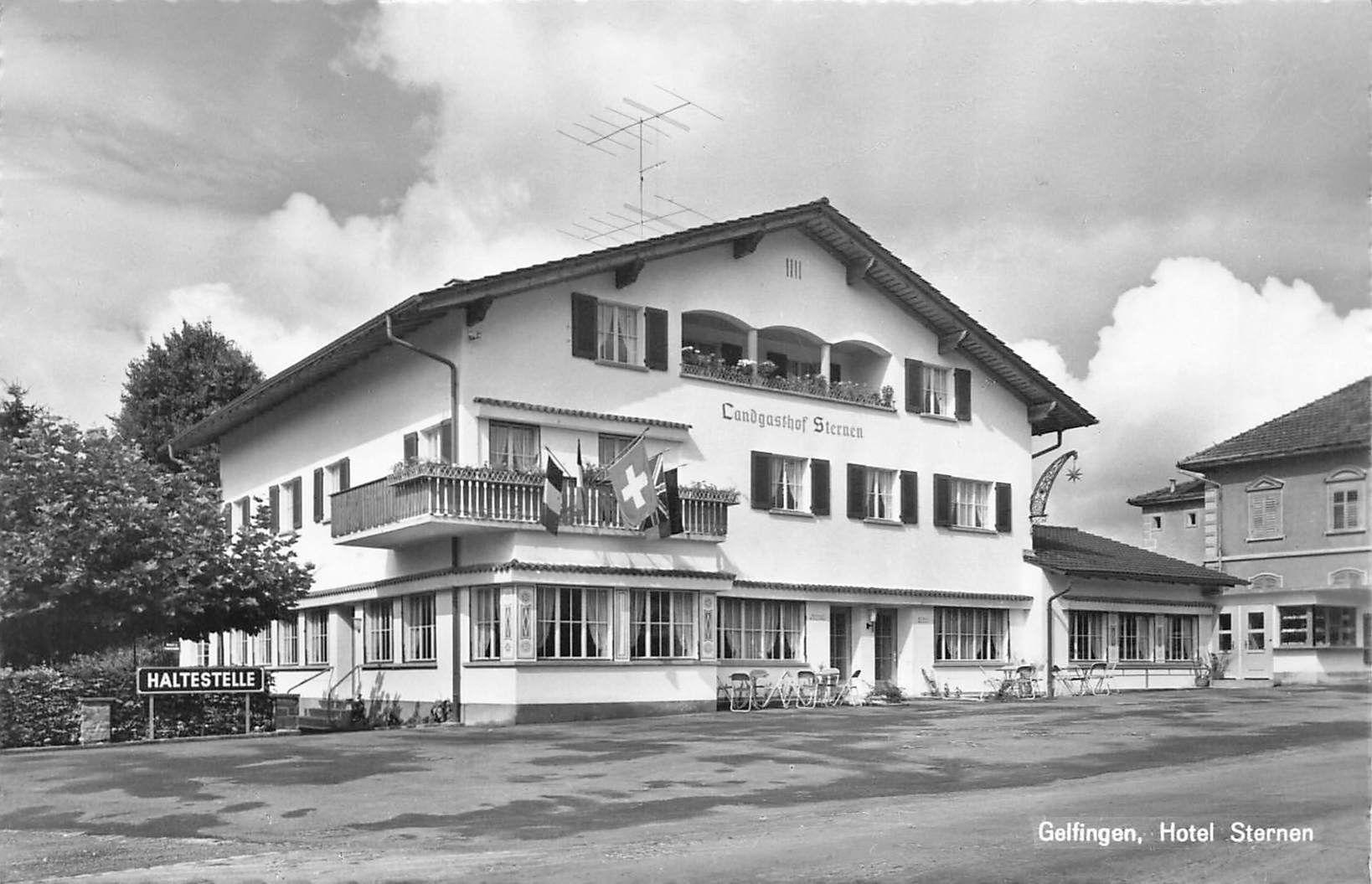 Ansichtskarten: Gelfingen (LU) Hotel Sternen – Gebraucht aus Biasca von Blenio71