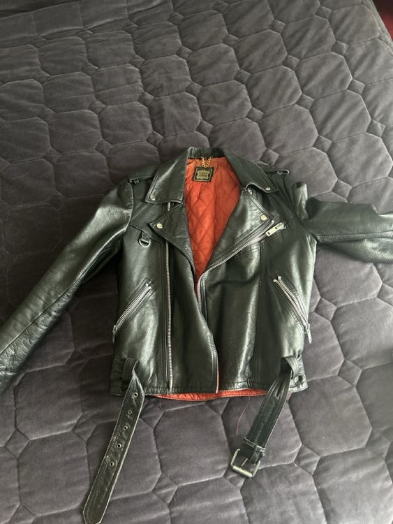 Giacca Moto Uomo In Vera Pelle Marrone - Stile Café Racer Biker Vintage Con Fodera In Viscosa