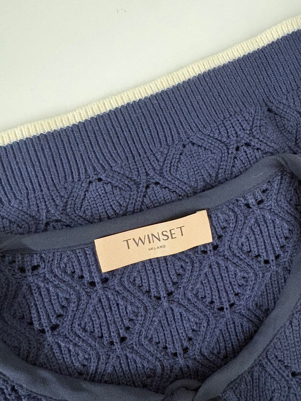 Twinset Maglioni & Felpe: Twinset Strickpullover Shirt blau Gr. S Kurzarm – Nuovo (secondo la descrizione) da Regensdorf venduto da secondchancefashion 5
