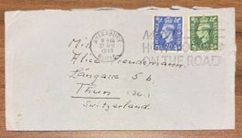 Briefumschlag 1949 Aylesbury nach Thun guter Zustand