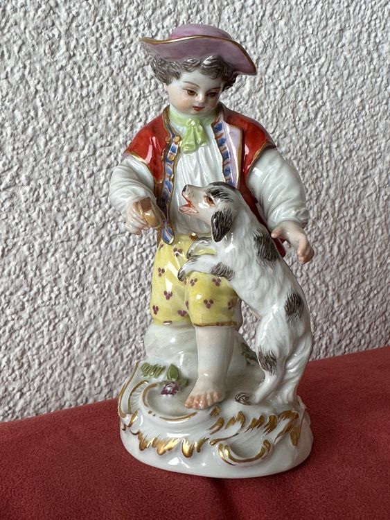 Meissen Gärtner Kind mit Hund 1.wahl Kaufen auf Ricardo