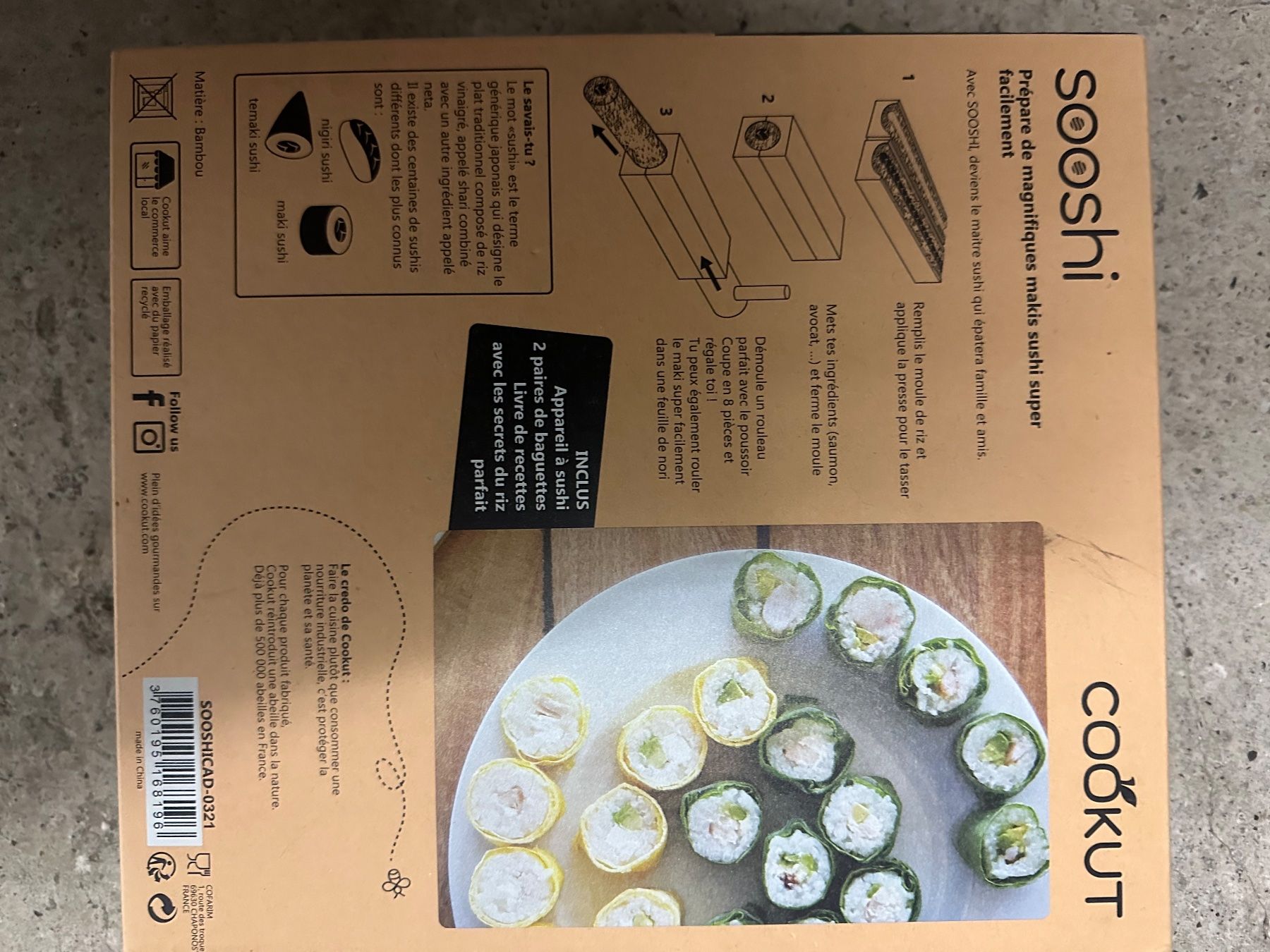 Cucine complete: Cookut Sooshi Sushi Maker bambou neuf – Nuovo e nell'imballaggio originale da Collex venduto da aff_76dh 1