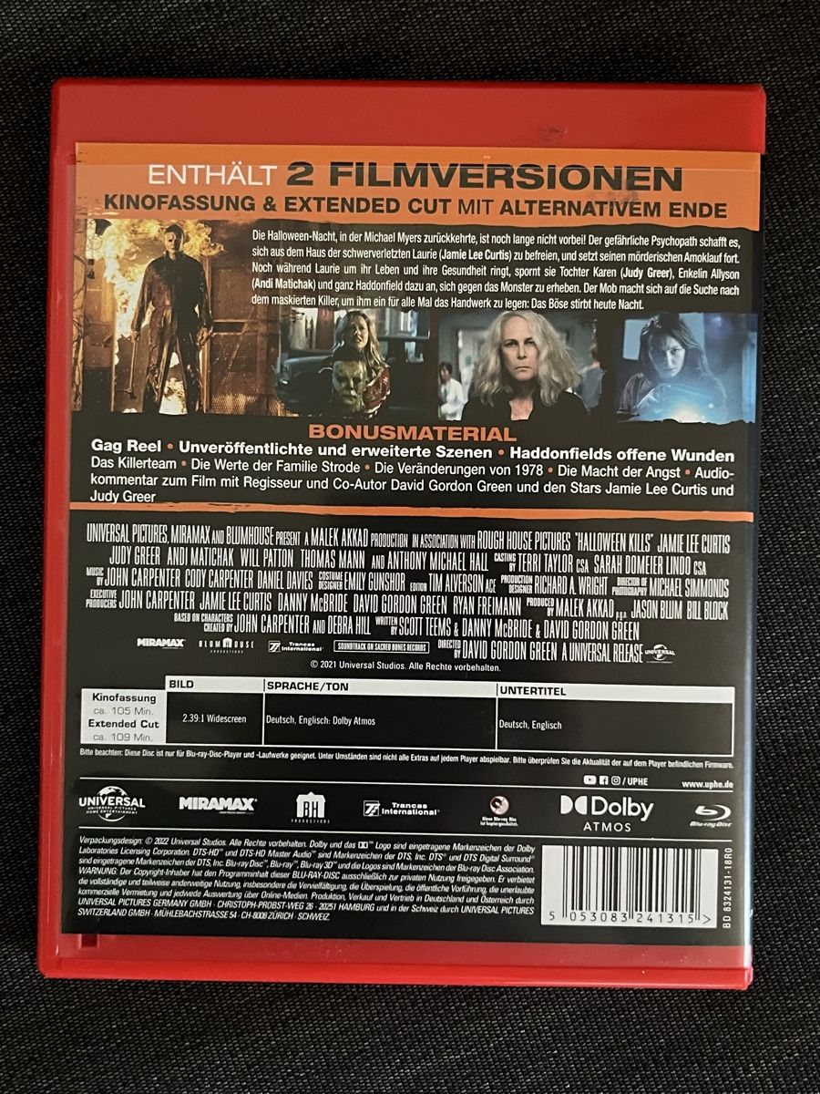 Tutti i DVDs: Halloween Kills - Extended Version (2 Filmversionen!) – Nuovo (secondo la descrizione) da Inkwil venduto da RetrOhyeah_Schweiz 1