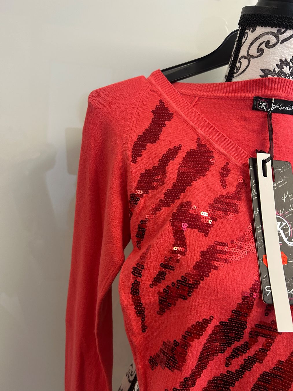 Maglioni & Felpe: Pullover Lang Pailletten rot One Size Neu – Nuovo e nell'imballaggio originale da Regensdorf venduto da Spyke55 2
