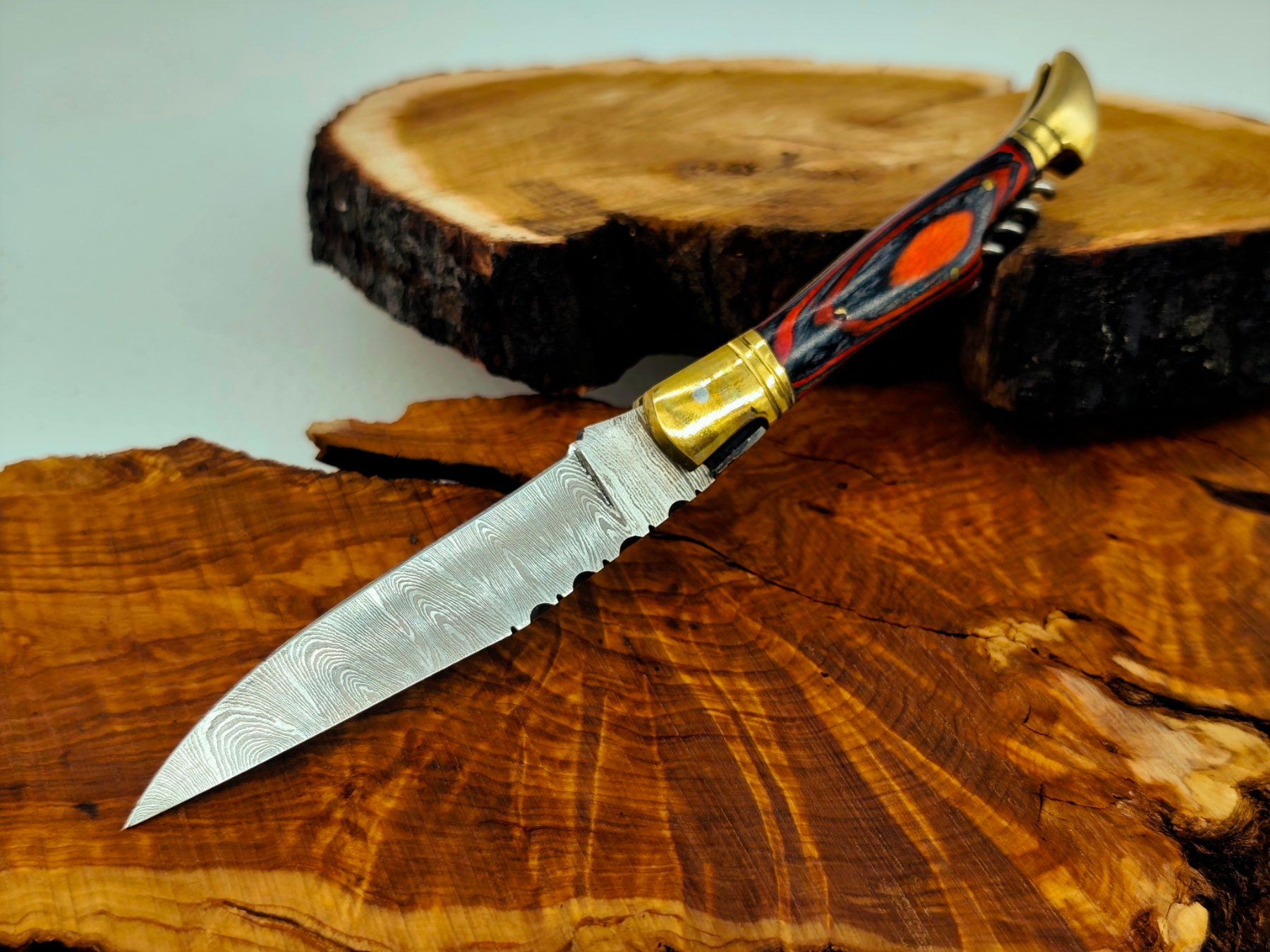 Accessori: Laguiole Damast Messer Klappmesser echtes Damastmesser – Nuovo e nell'imballaggio originale da Arlesheim venduto da Premius_1 1