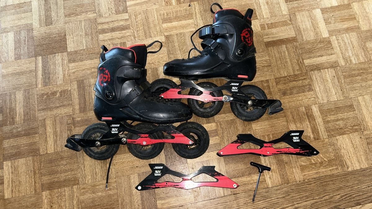 Pattini in linea & Pattini a rotelle: Off road Inline Skates Powerslide Nordic SUV 125mm – Usato da Flumenthal venduto da fuchs-co