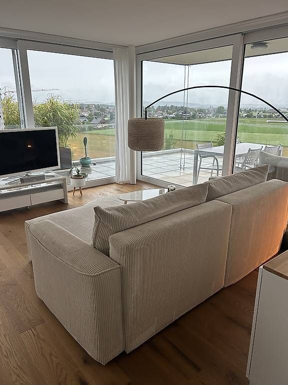 Sofas: Sofa Beige/Creme Cord-Bezug mit Bettfunktion & Stauraum – Gebraucht aus Kirchberg BE von Stimorol2 2
