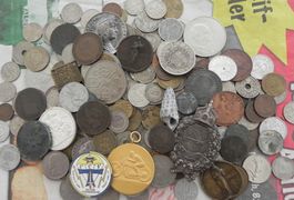 Antike Münzensammlung Nettogewicht über 1 Kilo