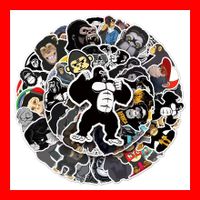Gorilla Stickerset 50 tlg Aufkleber Stickerbomb Urwald