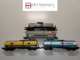 Liliput/Roco 4er Set Europäische Kesselwagen DC H0 ohne OVP
