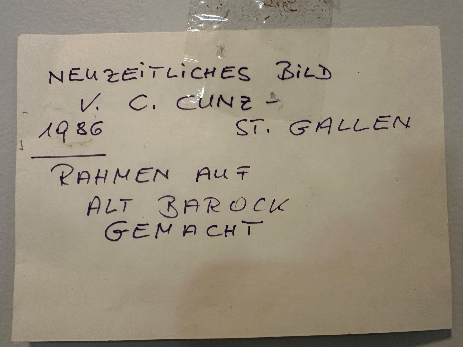 Poster & Bilder: Bild neuzeitlich V.C.Kunz – Gebraucht aus Obstalden von Porco13 5