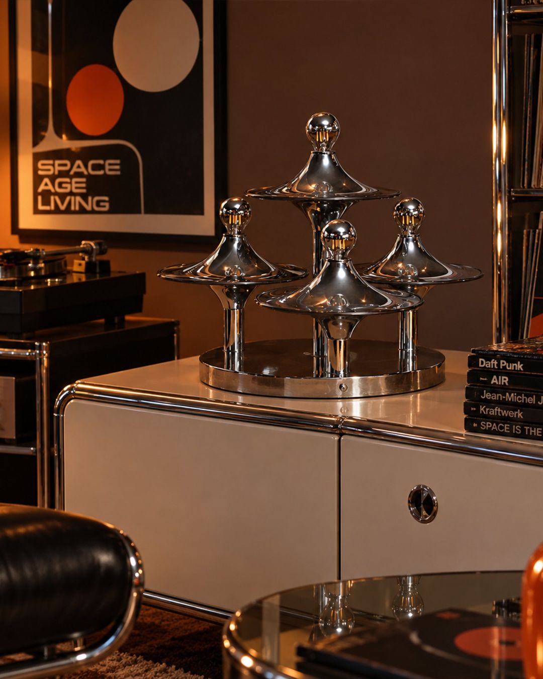 Lampade: LAMPE OVNI MULTI-NIVEAUX – Usato da Moutier venduto da Vintage-signature 1