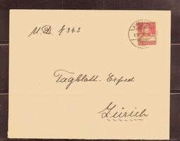 1929 Tellbrief nach Zürich