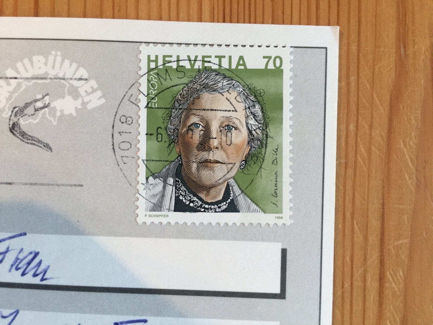 Cartoline postali: Flims gegen Piz Vorab - AK 1998 – Usato da Oberuzwil venduto da Henri09 1