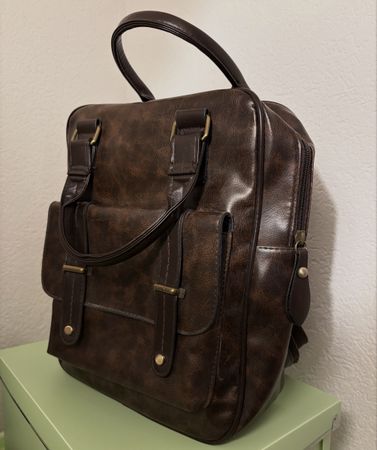 Vintage Look Rucksack / Handtasche in Lederoptik