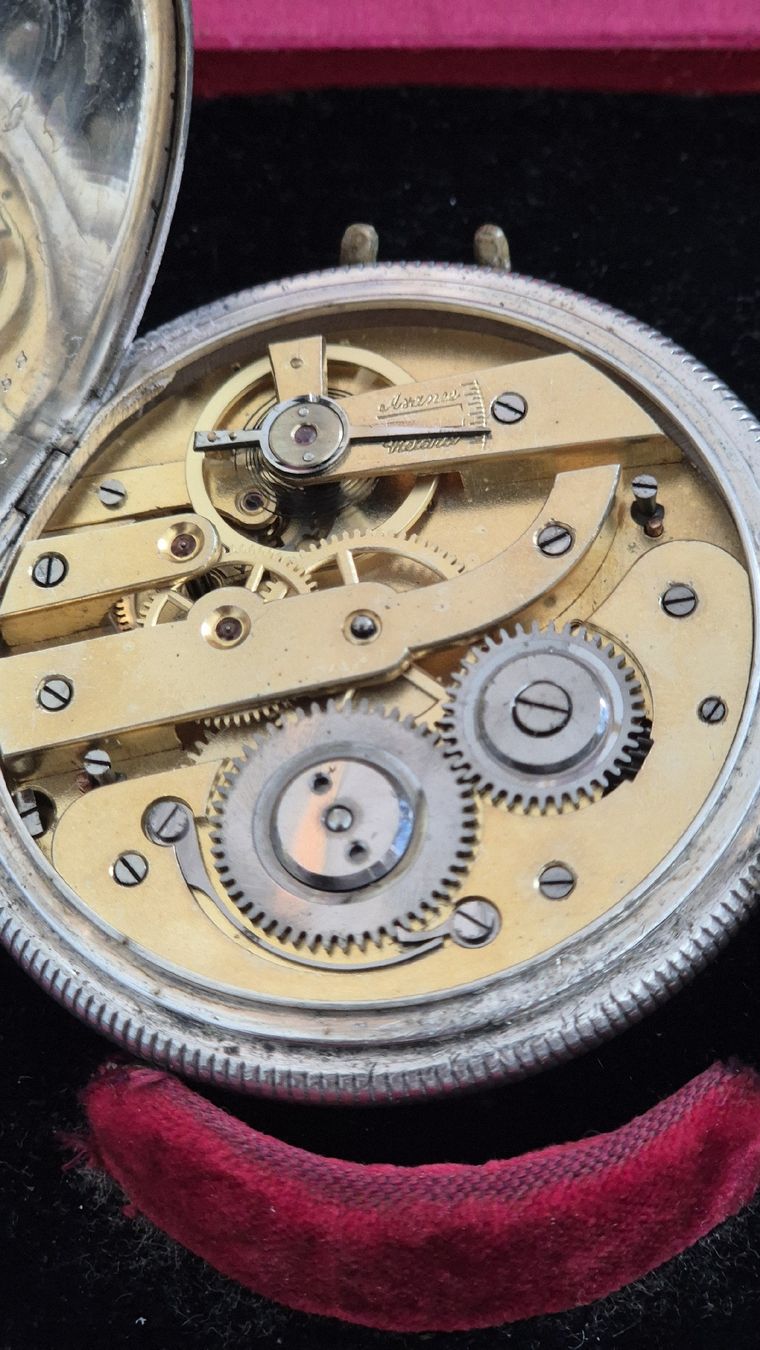 Uhren: Antike Silbertaschenuhr, ca. 53 mm mit Box – Gebraucht aus Marbach SG von Zippo1401 7