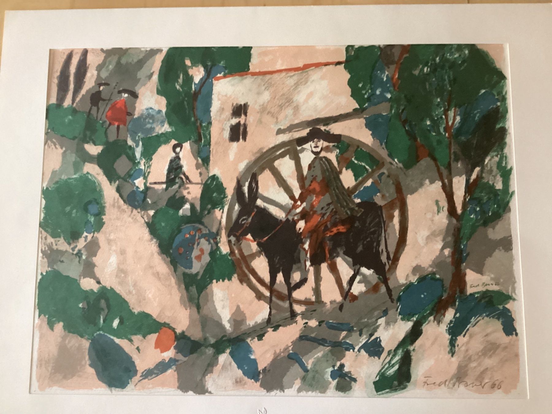 Grafiken & Lithographien: Vintage litografie FRED BAUER 1966 signiert – Gebraucht aus cassina d'agno von Scorti1961 3