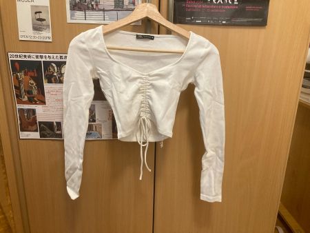 Maglietta manica lunga ZARA bianca taglia S coulisse