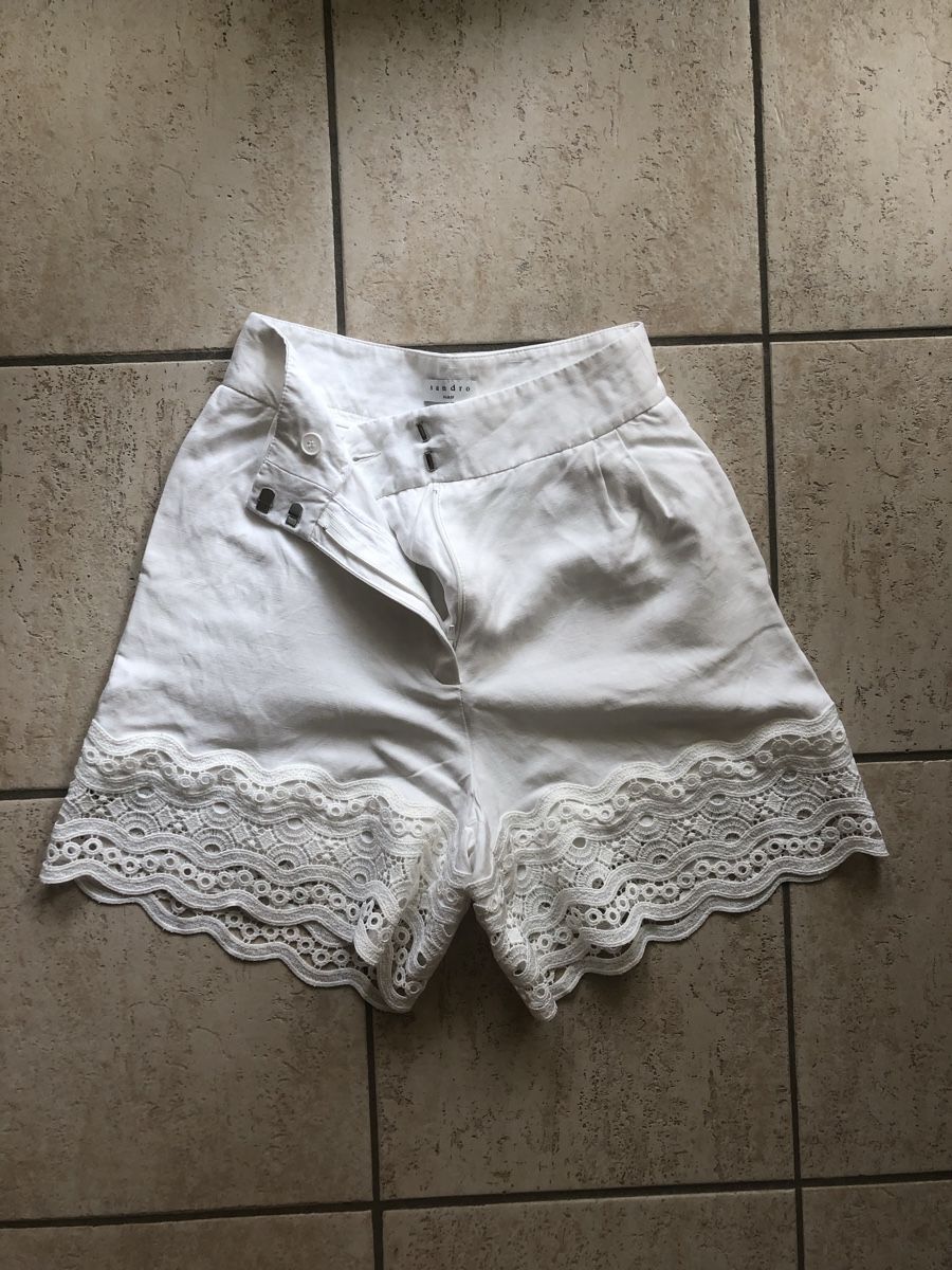 Sandro Pantaloni: Sandro - kurze Hose mit Leinen -34 – Nuovo (secondo la descrizione) da Chêne-Bourg venduto da sienna8245