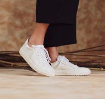 White leather sneakers