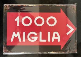 1000 Mille Miglia Hängeschild Blechschild Bild 20x30cm