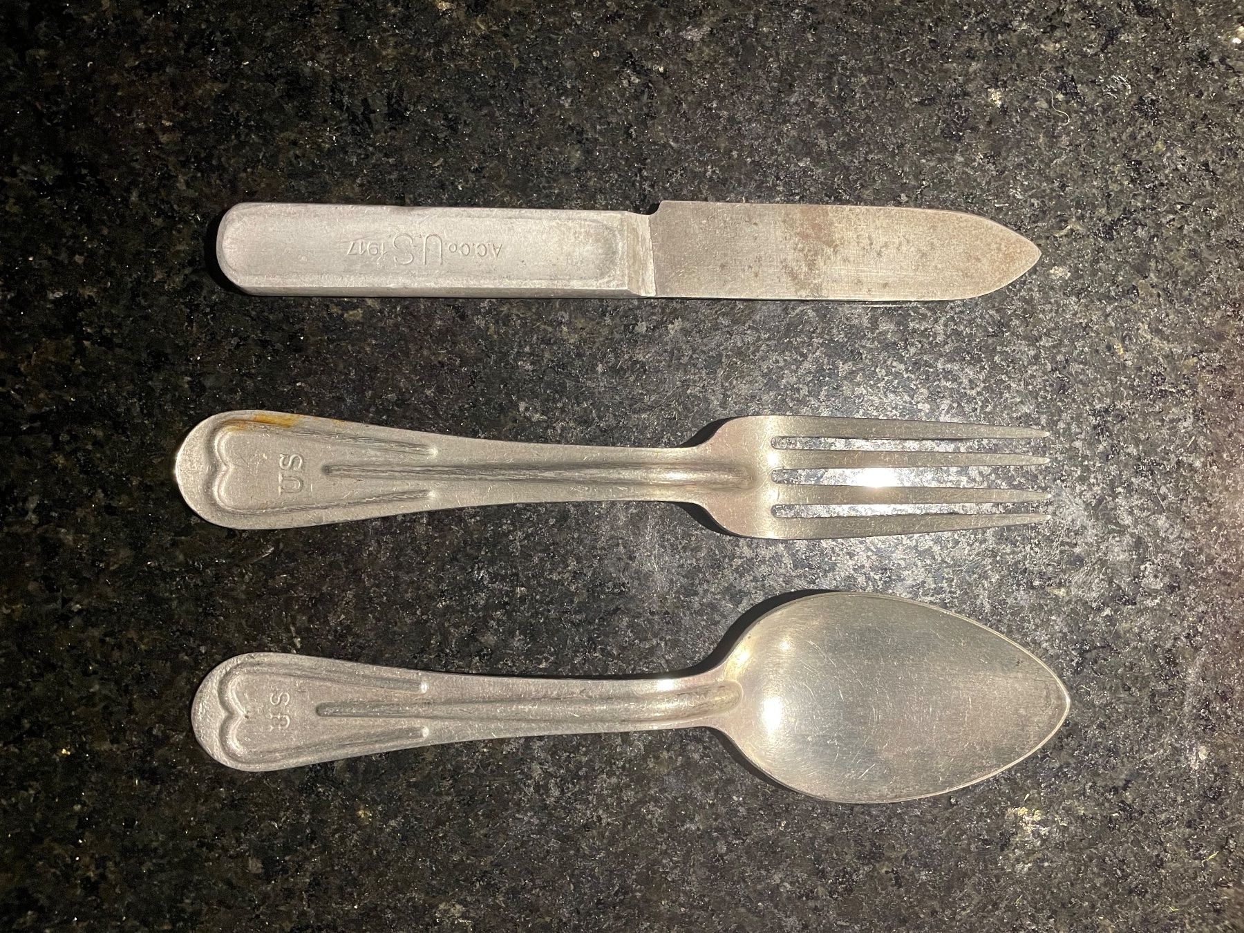 US Army Uniformi: Original WW1 / WW2 U.S. Army set mess kit – Usato da Oberbütschel venduto da Woodie2005