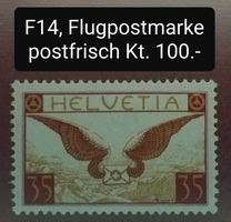 MA186) F14, Flugpostmarke Brief mit Flügel postfrisch Kt 100