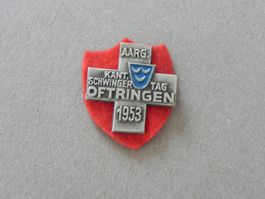 Abzeichen Brosche Schwingfest Schwingen Oftringen AG 1953