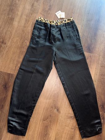 New Sandro  tapered viscose linen pants- 38