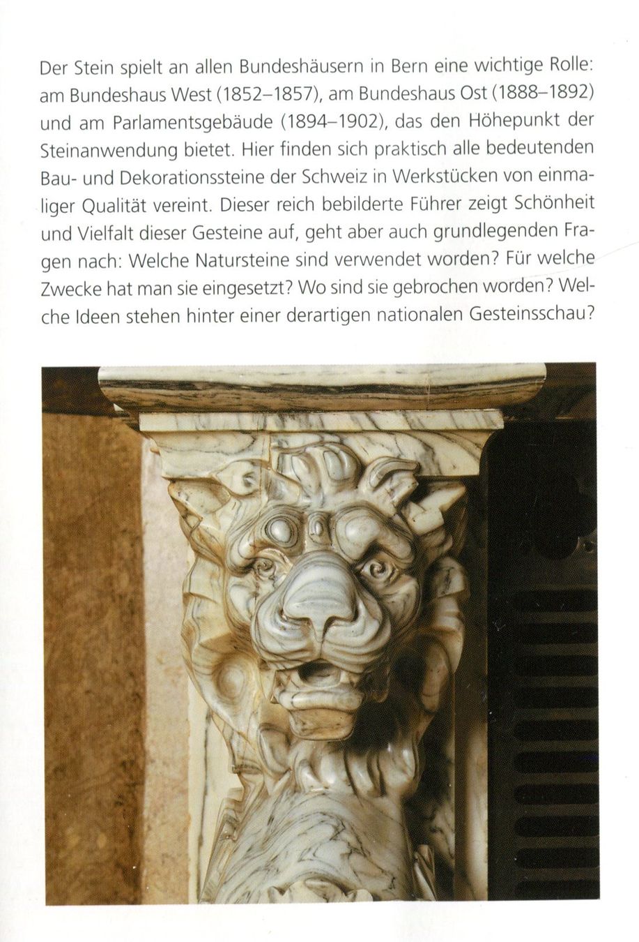 Livres: Bern, Bundeshaus, Steinführer, Kunstführer – D'occasion à Aarau par Elmaar41 1