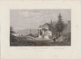 Kapelle am Morgarten, Stahlstich um 1835, Blick zur Kapelle