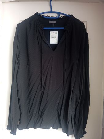 Schicke schwarze Bluse von Yessica, Gr. 44, neu mit Etikett