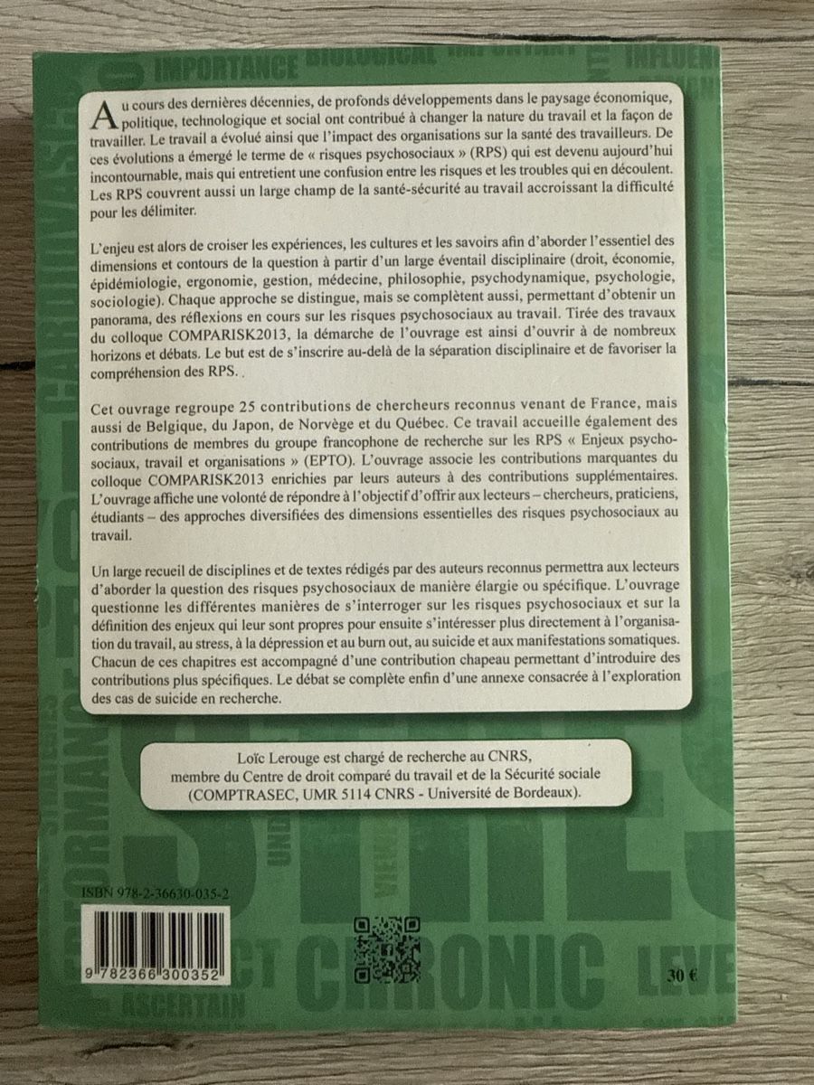 Libri: Approche interdisciplinaire des risques sociaux au travail – Nuovo e nell'imballaggio originale da Genève venduto da DoualS 1