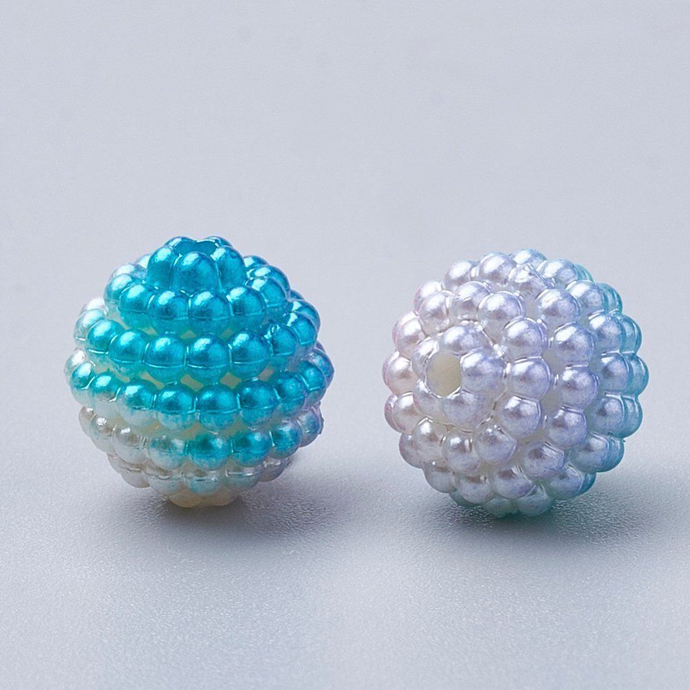 Perle (finte): Acrylperlen Beere Türkis 10mm / 10St. /Aktion – Nuovo (secondo la descrizione) da Rüegsau venduto da Tausendfreund 1