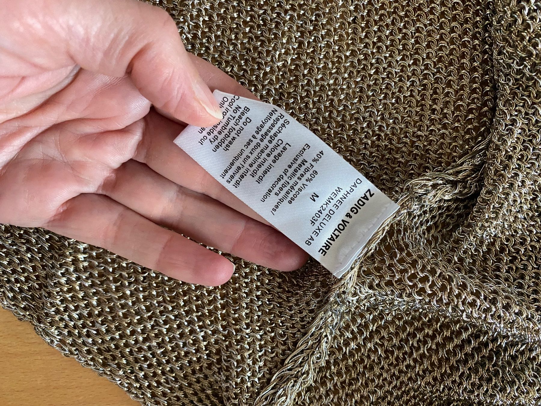 Zadig & Voltaire Top: Zadig & voltaire top set gold – Usato da Küssnacht am Rigi venduto da CALIFRASQUI 5