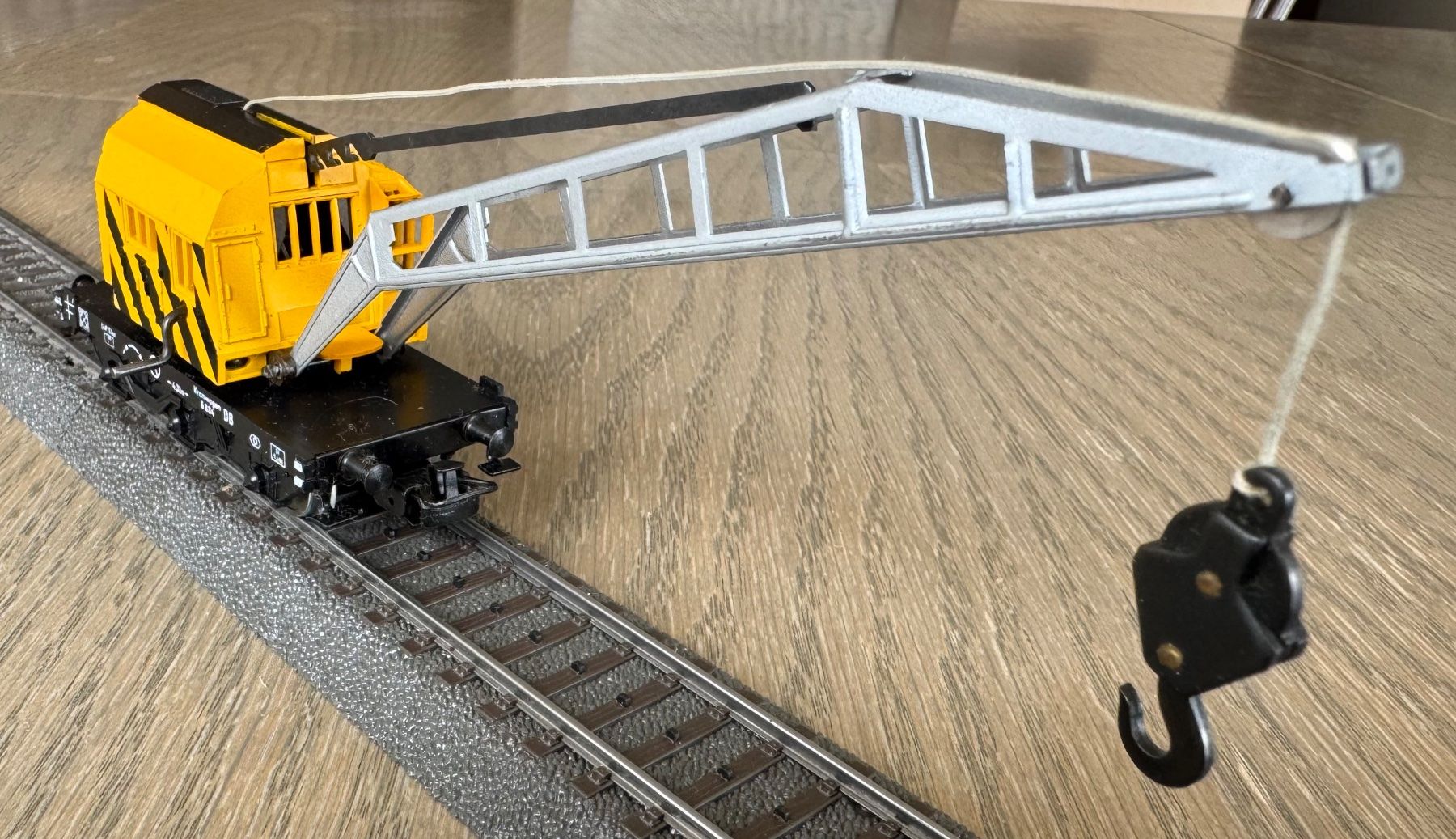 Märklin Modellini di ferrovie: gelber Kranwagen; OVP – Usato da St. Moritz venduto da Manu7500 2