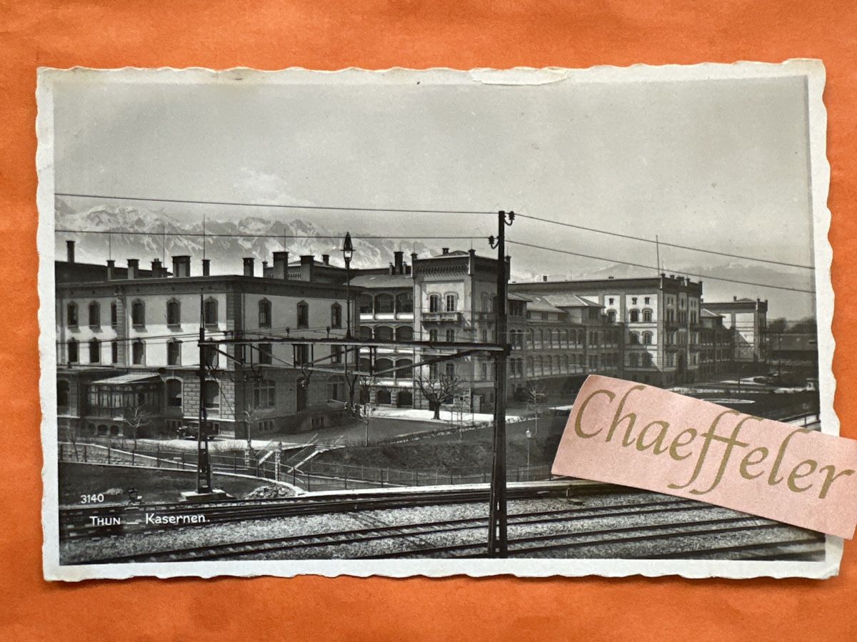 Cartoline postali: Thun Kasernen 1938 Militär Armee selten – Usato da Zürich venduto da Chaeffeler