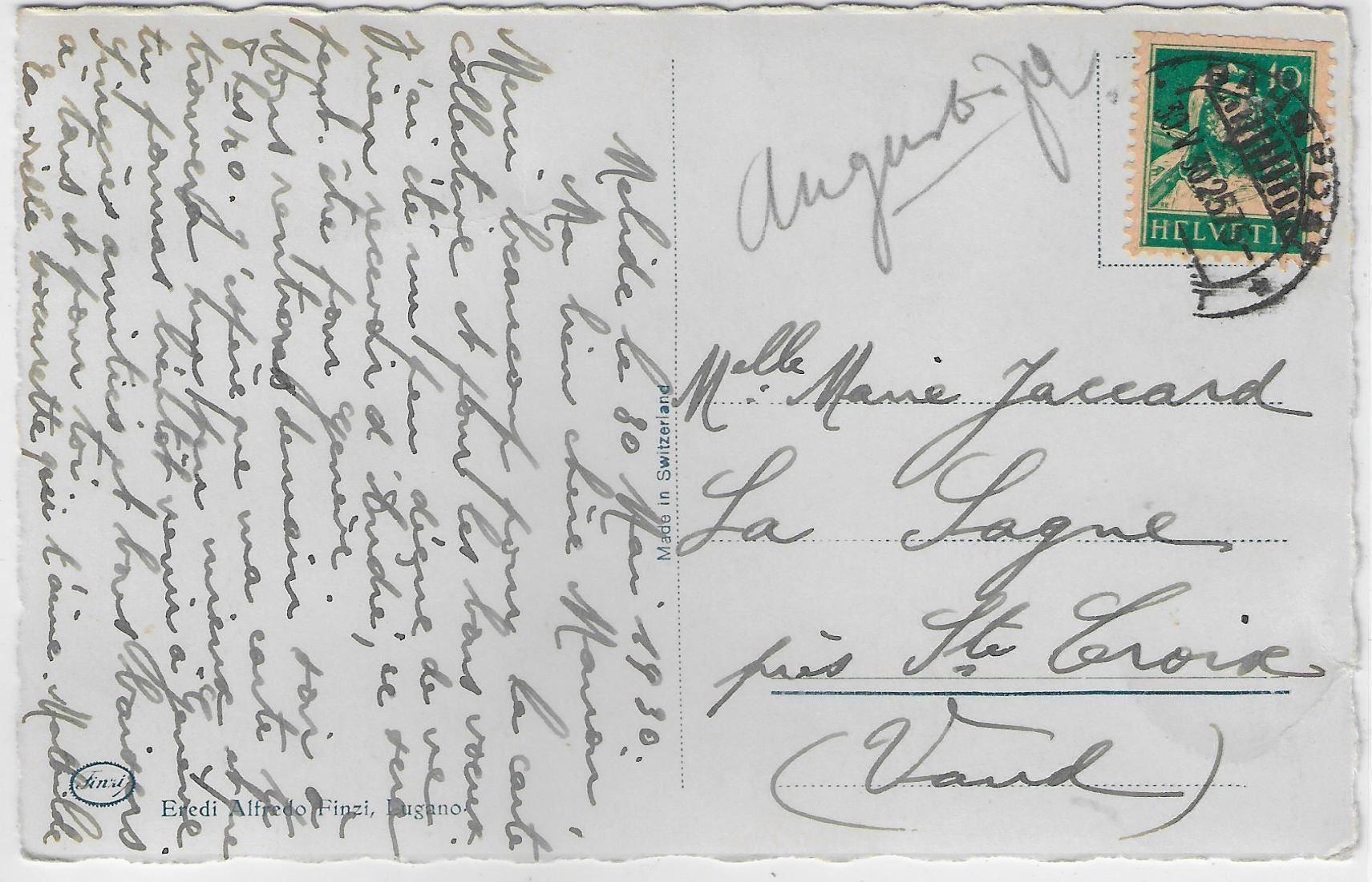 Cartoline postali: Lago di Lugano - Melide – Usato da Ettingen venduto da Kartenplanet 1