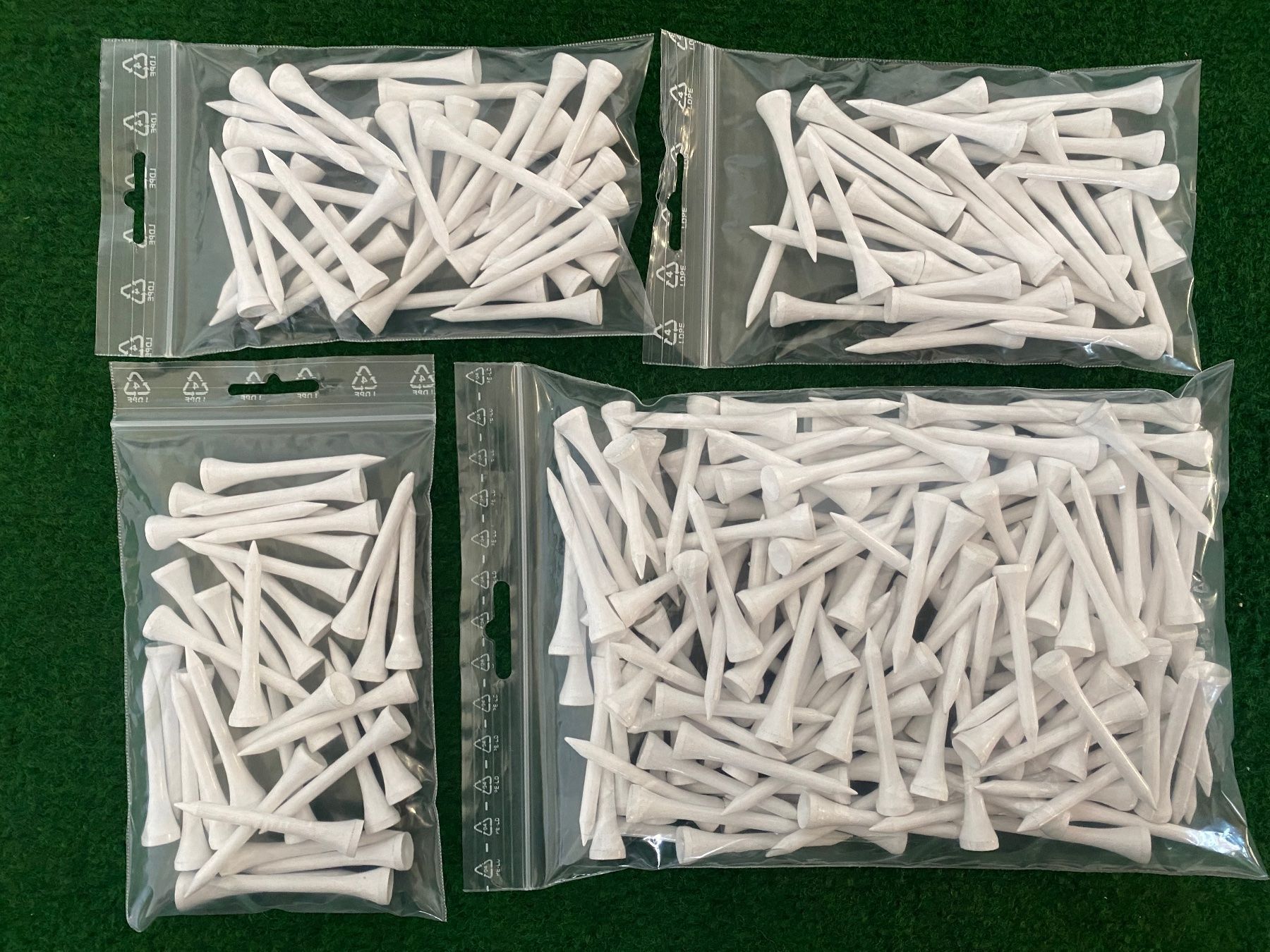 Articoli in legno: 250 Golftees 54mm Holz, weiss – Nuovo (secondo la descrizione) da Bergdietikon venduto da shimano4 1