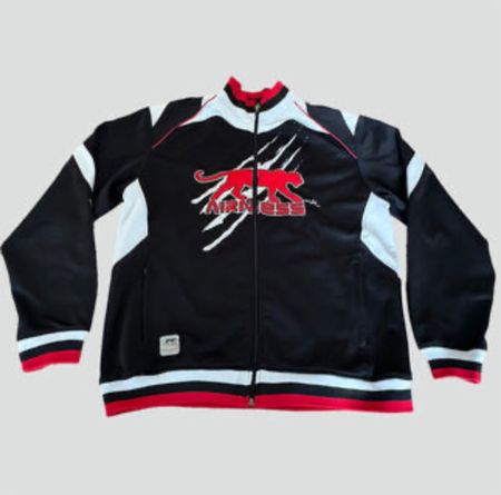 Airness Football Jacket Black Red White, Size L