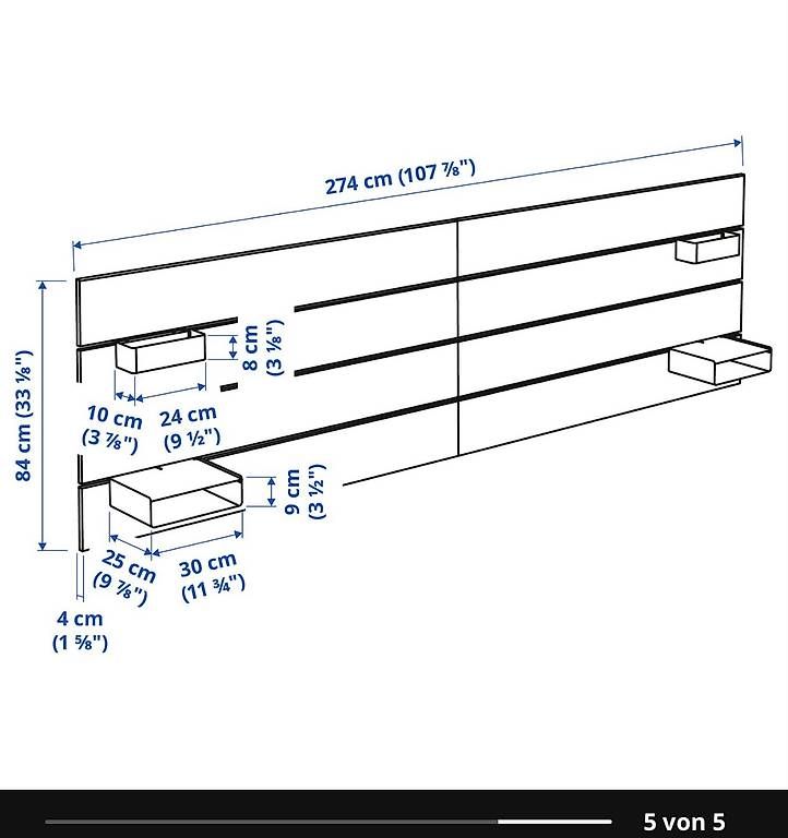 Ikea Letti: Nordli Kopfteil / Rückwand – Usato da Luzern venduto da sunnymountain33 1