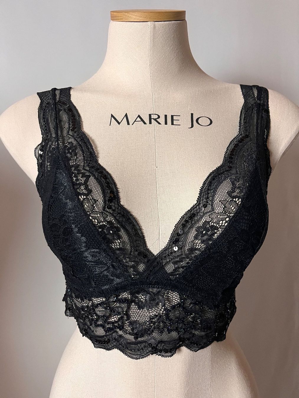 Altra biancheria intima: PETITE FLEUR, Spitzen-Bralette, Grösse 85B, Farbe Schwarz – Nuovo e nell'imballaggio originale da Rudolfstetten venduto da gst_g7xl