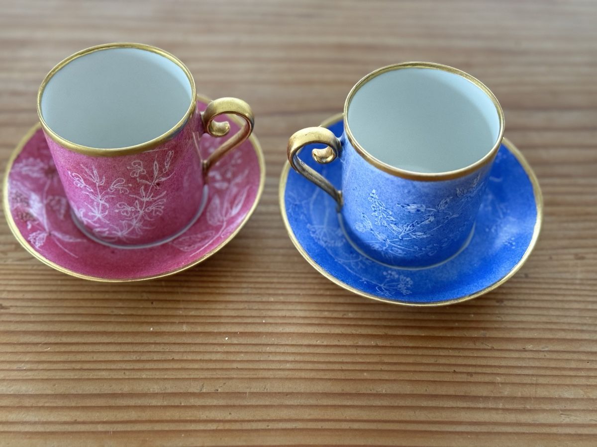 Tazze: 2 Espressotassen mit Goldrand, personalisiert – Usato da Lanzenhäusern venduto da Galaa 4
