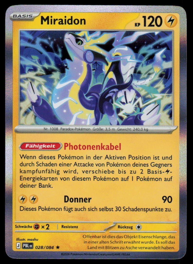 Pokémon Sammelbilder & Trading cards: Pokemon Miraidon 028/084 – Gebraucht aus Herisau von Pokemon2025