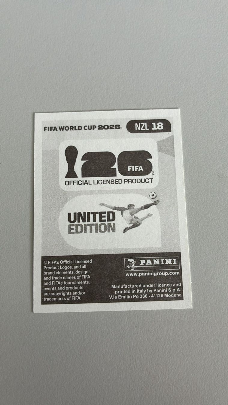 Panini Sammelbilder & Trading cards: Carte panini 2026 - NZL 18 – Neu (gemäss Beschreibung) aus La Neuveville von Ibo2300 1