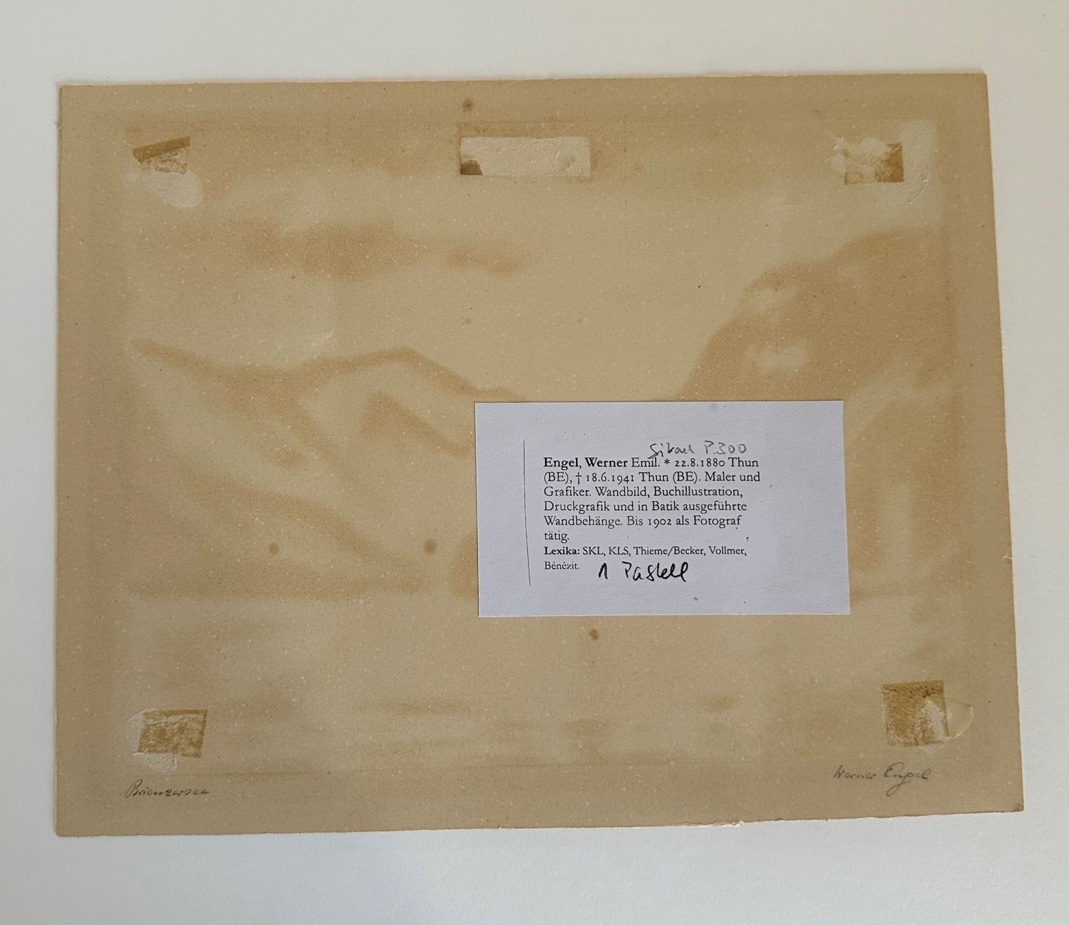 Gemälde: Aquarell Brienzersee, Werner Emil Engel – Gebraucht aus Luzern von Mamutpe 3